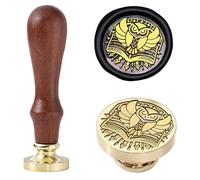 Minerva's Owl Wax Seal Stamp - 0.98 inch (25 mm) Removable Brass Sealed Wax Stamp for Envelope Letterheads, Gift Decorations and Craft DIY
