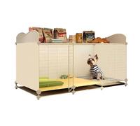 MineSign Dog Crate Furniture 41.3" Dog Kennel Indoor for Puppy Pet Cage with Pull-Out Tray Pet House for Small Animals Rabbit, Guinea Pig, Chinchillas