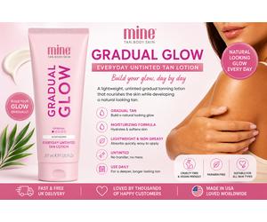 MineTan Gradual Glow Everyday Untinted Tan Lotion 207ml Gradual Self Tanner