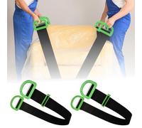 Mineup 2 Pack Adjustable Lifting Moving Straps, Single or Multi-Person Retractable Carrying Strap, Heavy Lifting Straps-600lbs Max, Carring Straps for Movers, Furniture, Boxes, Mattress