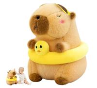 Mineup 25 cm Capybara Cuddly Toy, Capybara Plush Toy with Swimming Ring and Sunglasses, Capybara Plushie Dolls, Cute Capybara Plushie, Simulation Animal Capybara Dolls, Gift for Girls Boys