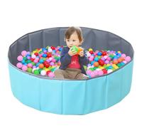 Mineup Ball Pit, 100CM Foldable Baby Ball Pit, Kids Play Ball Pool, Portable Ocean Ball Pit, Playhouse Playpen Ocean Ball Pool for Baby Toddler Boys Girls Indoor Outdoor Nursery Baby Playpen, Sky Blue