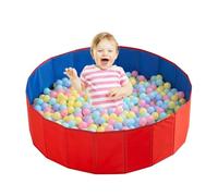 Mineup Ball Pit, 80CM Foldable Baby Ball Pit, Kids Play Ball Pool, Portable Ocean Ball Pit, Playhouse Playpen Ocean Ball Pool for Baby Toddler Boys Girls Indoor Outdoor Nursery Baby Playpen (Red)
