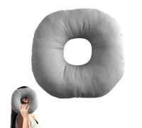 Mineup Ear Piercing Pillow, 11 Inch Piercing Pillow for Side Sleepers, Donut Pillowss for Ear, O-Shaped Pillows, Ear Pillows with Hole for Piercing Aftercare, Releasing Ear Pain, Sleeping Guard(Grey)