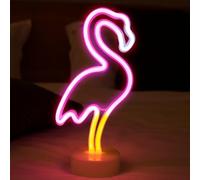 Mineup Flamingo Lights, Flamingo Neon Lights, USB Charging/Battery Powered Neon Night Light, LED Neons Light Sign Wall Decoration for Bedroom Birthday Party Valentines Gift (Three Colors Flamingos)