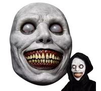 Mineup Halloween Exorcist Smile Mask, Creepy Exorcist Smile Demon Mask, Horror Evil Face Latex Mask, Scary Halloween Masks for Costume, Props, Carnival Cosplay Accessories Men and Women