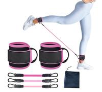 Mineup Resistance Bands Set with Ankle Straps, Glutes Workout Equipment, Ankle Weights Bands for Working Out, Glute Kickbacks for Women Legs and Gym Glutes, Home Workouts and Fitness Training