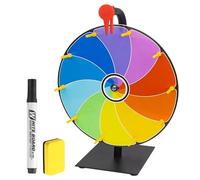 Mineup Wheel of Fortune, 30 cm Rotating Award Wheel, 10 Slots Fortune Wheel with Marker and Gate, Colorful Rotating Table Wheel for Parties, Pubs, Fairs and Carnival