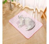 Mineweii Dog & Cat Cooling Bed Mat,Washable Portable 2025 New Pet Cool Mat Summer Sleeping Pad Premium Breathable Blanket for Outdoor Indoor Car (Pink,19.7 * 15.7'')