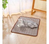 Mineweii Dog & Cat Cooling Bed Mat,Washable Portable 2025 New Pet Cool Mat Summer Sleeping Pad Premium Breathable Blanket for Outdoor Indoor Car (Brown,39.4 * 29.5'')