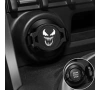 Minezhi Push Start Button Cover Engine Accessory, Car Ignition Button Cover, Flip-Top Design, Suitable for Various Models (Black)