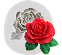MINFEIDMS 3D Big Rose Flower Cake Mould Silicone Fondant Chocolate Mould for Cake Decoration Sugar Craft Cupcake Topper Gum Paste Candy Chocolate Polymer Clay