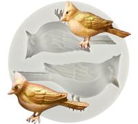 MINFEIDMS 3D Bird Cake Fondant Moulds Bird Silicone Mould for Sugar Cake Decorating Cupcake Topper Candy Chocolate Gum Paste Polymer Clay