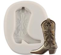 MINFEIDMS 3D Boot Silicone Moulds Western Cowboy Boot Fondant Mould Cowboy Boot Chocolate Candy Mould for Sugar Cake Decorating Cupcake Topper Gum Paste Polymer Clay