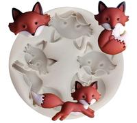 MINFEIDMS 3D Fox Head Silicone Mold For Cake Decorating Cupcake Topper Candy Chocolate Gum Paste Polymer Clay