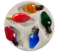 MINFEIDMS 3D Light Bulb Fondant Silicone Moulds Glossy Shiny Light Bulb Silicone Mould for Sugar Cake Decorating Cupcake Topper Candy Chocolate Gum Paste Polymer Clay