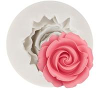 MINFEIDMS 3D Rose Flower Fondant Silicone Moulds for Cake Decorating Cupcake Topper Candy Chocolate Gum Paste Polymer Clay