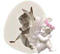 MINFEIDMS Angel Baby Silicone Fondant Moulds Cupid Candy Moulds for Cake Decorating Cupcake Topper Chocolate Gum Paste Polymer Clay