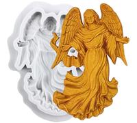 MINFEIDMS Angel Silicone Mould Goddess Fondant Moulds for Cake Decoration Cupcake Topper Chocolate Candy Sugar Craft Gum Paste Polymer Clay