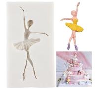 MINFEIDMS Ballet Girl Silicone Mould Ballerina Dancer Fondant Moulds for Cake Decoration Cupcake Topper Sugar Craft Candy Chocolate Polymer Clay Gum Paste
