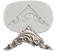 MINFEIDMS Baroque Fondant Moulds Scroll Border Lace Silicone Moulds Curlicues Candy Chocolate Moulds for Sugar Cake Decorating Cupcake Topper Gum Paste Polymer Clay