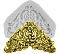 MINFEIDMS Baroque Style Curlicues Scroll Lace Silicone Mould Scroll Relief Angel Wings Fondant Mould Filigree Mould 3D Sculpted for Cake Decorating Cupcake Topper Chocolate Gum Paste Candy Polymer