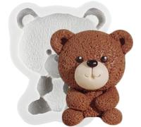 MINFEIDMS Bear Silicone Fondant Moulds Bear Candy Chocolate Mould for Teddy Bear Cake Decoration Cupcake Topper Soap Candle Polymer Clay Gum Paste