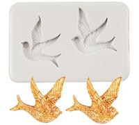 MINFEIDMS Bird Dove Silicone Moulds Pigeon Fondant Mould for Cake Decoration Candy Chocolate Cupcake Topper Polymer Clay Gum Paste