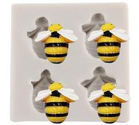 MINFEIDMS Bumble Bee Silicone Mould Bees Silicone Chocolate Moulds Bee Fondant Mould for Sugar Cake Decorating Cupcake Topper Gum Paste Candy Polymer Clay