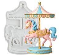 MINFEIDMS Carousel Horse Silicone Mould Merry-Go-Round Fondant Moulds