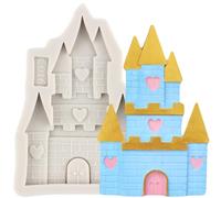 MINFEIDMS Cinderella Fondant Mould Castle Silicone Chocolate Candy Mould for Sugar Cake Decorating Cupcake Topper Gum Paste Polymer Clay