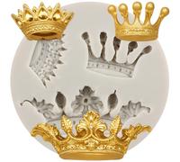 MINFEIDMS Crown Silicone Moulds Crown Fondant Mould for Sugar Cake Decorating Cupcake Topper Candy Chocolate Gum Paste Polymer Clay