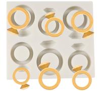 MINFEIDMS Diamond Ring Silicone Fondant Moulds Wedding Engagement Ring Chocolate Candy Mould for Wedding Cake Decoration Cupcake Topper Sugar Craft Gum Paste Polymer Clay