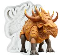 MINFEIDMS Dinosaur Silicone Mold Triceratops Fondant Mold Dinosaur Chocolate Molds for Sugar Craft Cake Decoration Cake Topper Candy Gum Paste Polymer Clay
