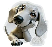 MINFEIDMS Dog Silicone Mold 3D Puppy Fondant Chocolate Candy Mold for Cake Decorating Cupcake Topper Gum Paste Polymer Clay