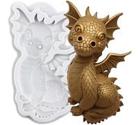 MINFEIDMS Dragon Fondant Mould Flying Dragon Silicone Moulds for Cake Decoration Cupcake Topper Chocolate Candy Sugar Craft Gum Paste Polymer Clay