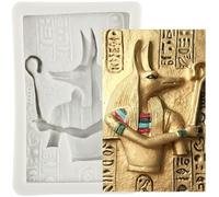 MINFEIDMS Egyptian Anubis Silicone Fondant Mould Anubis Sphinx Mummy Chocolate Mould Egypt Candy Mould for Sugar Cake Decorating Cupcake Topper Gum Paste Polymer Clay