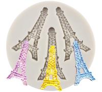 MINFEIDMS Eiffel Tower Silicone Fondant Moulds for Sugar Cake Decorating Cupcake Topper Candy Chocolate Gum Paste Polymer Clay