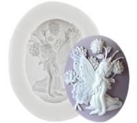 MINFEIDMS Fairies Angle Silicone Mould Flower Fairy Fondant Mould for Sugar Cake Decorating Cupcake Topper Chocolate Gum Paste Candy Polymer Clay