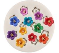 MINFEIDMS Flower Fondant Moulds Plum Cherry Blossom Cake Decorating Silicone Mould for Cake Decoration Cupcake Topper Gum Paste Sugar Craft Candy Chocolate Polymer Clay