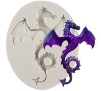 MINFEIDMS Flying Dragon Silicone Mould Dragon Fondant Mould Animal Dragon Chocolate Mould for Sugar Cake Decorating Cupcake Topper Gum Paste Candy Polymer Clay