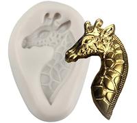 MINFEIDMS Giraffe Head Silicone Moulds Giraffe Fondant Mould Animal Candy Mould for Sugar Cake Decorating Cupcake Topper Chocolate Gum Paste Polymer Clay