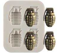 MINFEIDMS Grenade Silicone Fondant Mould for Sugar Cake Decorating Cupcake Topper Chocolate Gum Paste Candy Polymer Clay