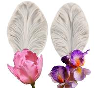 MINFEIDMS Gumpaste Flower Silicone Veining Mould Orchid Veined Fondant Moulds Orchid Petal Veiner Mould Orchid Flower Mould for Sugar Cake Decorating Cupcake Topper Chocolate Gum Paste Candy Polymer