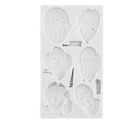 MINFEIDMS Horror Characters Fondant Mold Movie Characters Silicone Mold