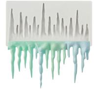 MINFEIDMS Icicles Silicone Cake Border Moulds Icicles Shape Fondant Mould for Sugar Cake Decorating Cupcake Topper Gum Paste Polymer Clay