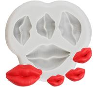 MINFEIDMS Kiss Collection Fondant Candy Silicone Mould Lips Fondant Mould for Cake Decorating Cupcake Topper Gum Paste Polymer Clay