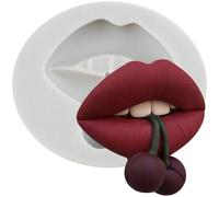 MINFEIDMS Kiss Collection Fondant Candy Silicone Mould Lips Fondant Mould for Sugar Cake Decorating Cupcake Topper Gum Paste Polymer Clay