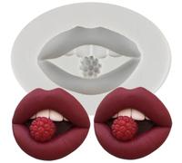 MINFEIDMS Kiss Collection Fondant Mould Lip Candy Silicone Mould for Sugar Cake Decorating Cupcake Topper Gum Paste Polymer Clay
