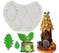 MINFEIDMS Leaf Silicone Moulds BlackBerry Leaf Silicone Chocolate Moulds Oak Leaf Fondant Mould Leaves Mould for Sugar Cake Decorating Cupcake Topper Gum Paste Candy Polymer Clay